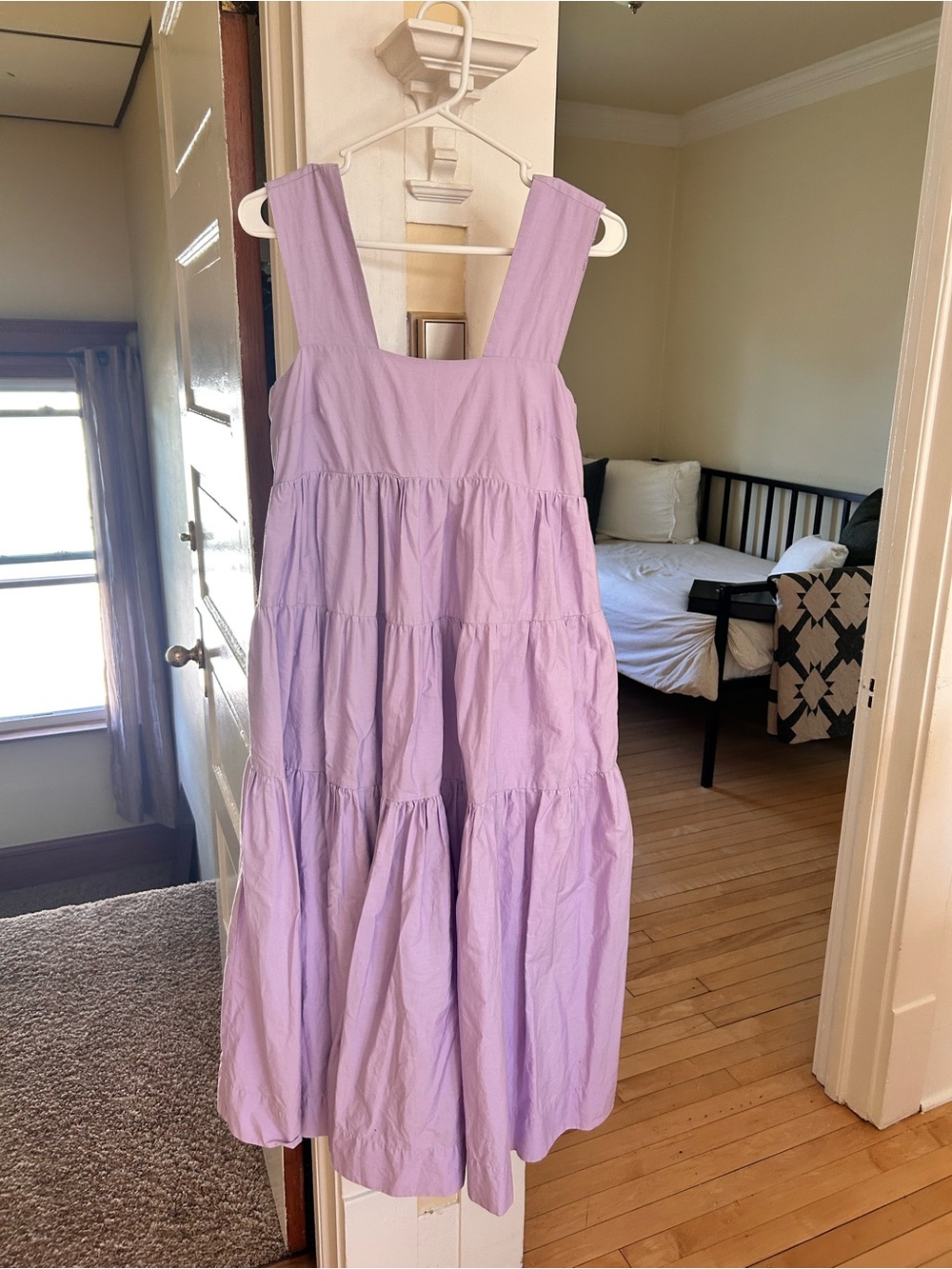 Anthropologie Lilac Tiered Maxi Dress